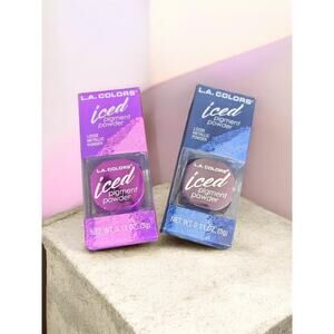 LA Colors Over Pigment Eye Powder Color Glam And Gleam Loose Powder 2 pack